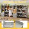 Kids Toy Storage Cabinet with 8 Bins, Open Shelves & Single-Door Cabinet